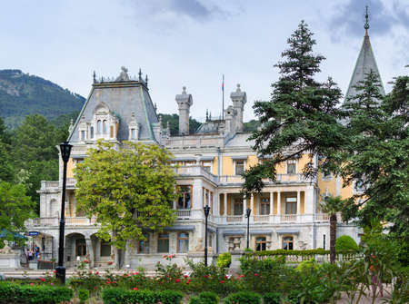 Massandra, Crimea - May 28: View of the Massandra palace on May 28, 2016 in Massandra, Crimea.のeditorial素材