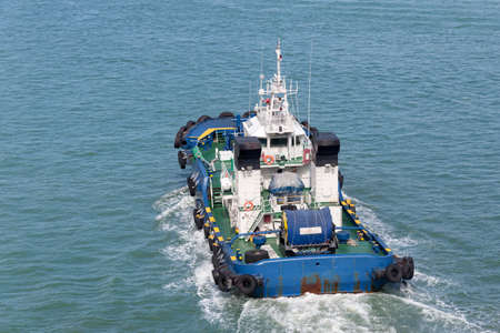 Tugboat  after mooring operationのeditorial素材