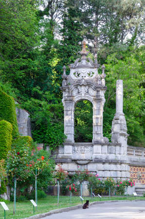 Massandra, Crimea - May 28: Old arch in the park of the Massandra palace on May 28, 2016 in Massandra, Crimea.のeditorial素材