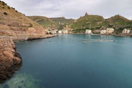 The settlement on the southwest coast of the Crimeaの写真素材