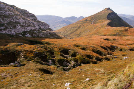The mountains of Espinosa, in the Cordillera Cantabrica, Landscapes pasiegosの写真素材
