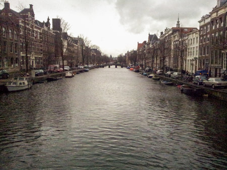 In Amsterdam, at Christmas time, we can find many different landscapes, from ice rinks to canals and buildings by the water. Bicycles and windmills are other attractions of the city. Even the flower market at Christmas is a nice place to visit. cafeteria.のeditorial素材
