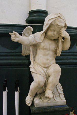 Interior of a church in Antwerp. Discovering its architecture, and its numerous works of art.のeditorial素材