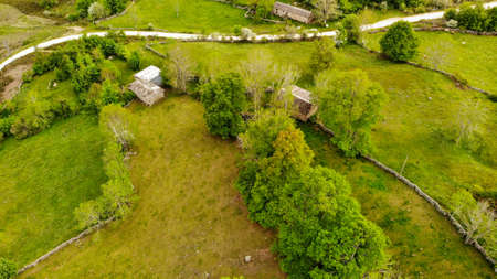 In the mountains of Espinosa de los Monteros (Spain) lies the wonderful world of the Pasiegos, a people of immemorial origin who have lived off their livestock and their meadows.の写真素材