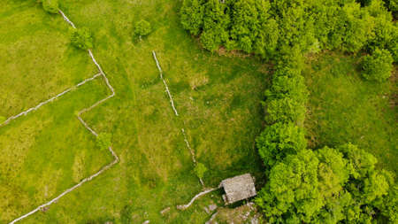 In the mountains of Espinosa de los Monteros (Spain) lies the wonderful world of the Pasiegos, a people of immemorial origin who have lived off their livestock and their meadows.の写真素材