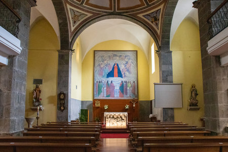 In the North of Burgos, next to Espinosa de los Monteros, is the Valle de Mena, with very good examples of Romanesque architecture such as San Lorenzo de Vallejo and Santa Maria de Siones.の写真素材