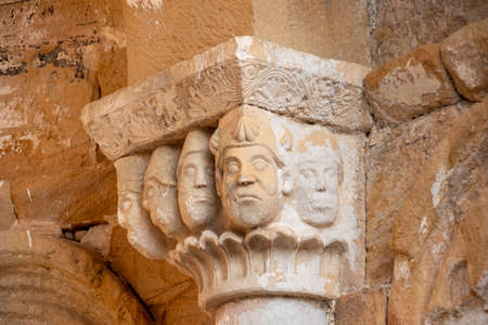 Romanesque art is a European art that was in use for more than 200 years and that nowadays enjoys a great popularity among the population.In the north of Burgos we can find incredible scenes where the light plays with the Romanesque images.の写真素材
