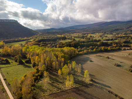 In the north of Burgos, near Espinosa de los Monteros, is one of the most impressive natural landscapes. The change of color in its forests is pure magic.の写真素材