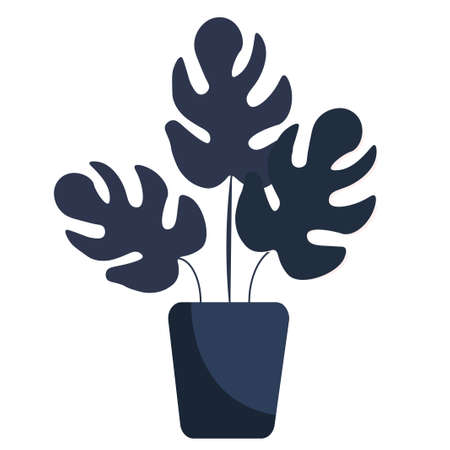 House plant in a pot. Vector illustration. Isolated on a white background.のイラスト素材