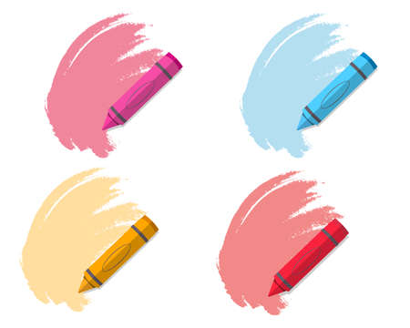 Set of bright colored pencils.のイラスト素材