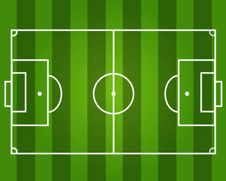 Football field of Green background on Colorful vector illustrationのイラスト素材