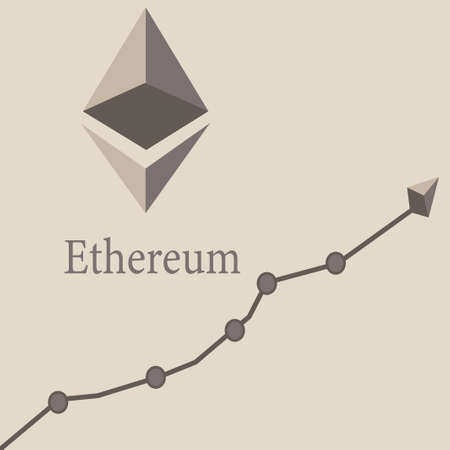  illustration with a badge of an Ethereum and the diagram.