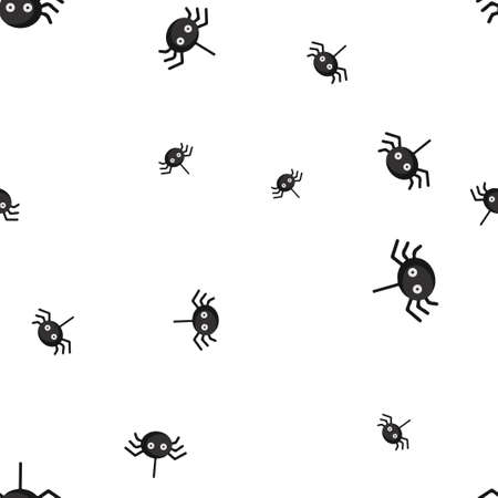 Spider eyed Halloween pattern seamless. Vector illustration. Isolated white background. All Saints Eve.のイラスト素材