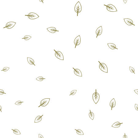 Leaf green pattern seamless.  illustration. Isolated white background.の写真素材