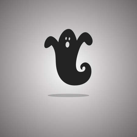 Phantom silhouette.  illustration. Isolated white background.の写真素材