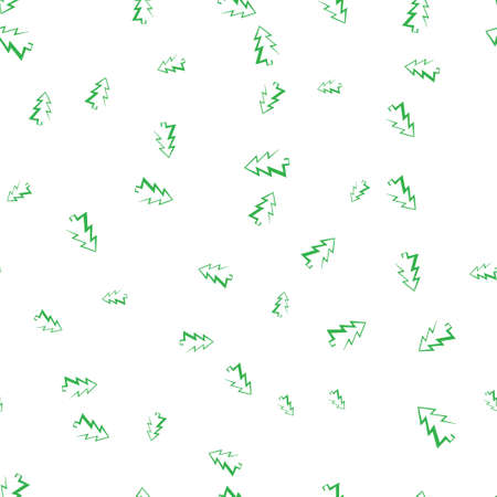 Green Christmas tree seamless pattern. Isolated on a white background. Vector illustration.のイラスト素材