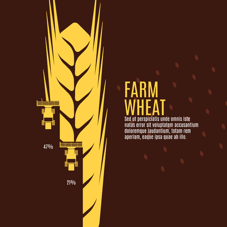 Farm wheat vector illustrationのイラスト素材