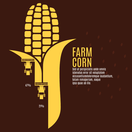 Farm corn vector illustrationのイラスト素材