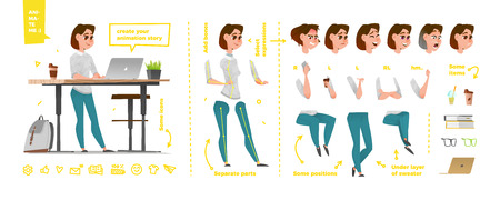 Stylized characters set for animation.のイラスト素材