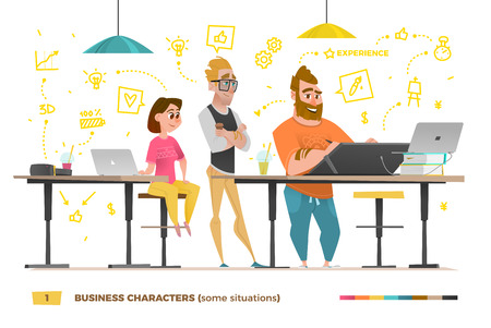 Business characters in some situationsのイラスト素材