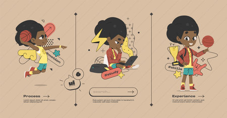 Cartoon Cute School Boy for Web Designのイラスト素材