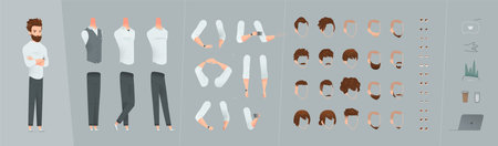 Editable Cartoon Vector of a Businessmanのイラスト素材