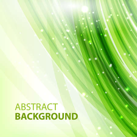 Green abstract vector background. Round eco design. Abstract background for business presentations. Vector.のイラスト素材