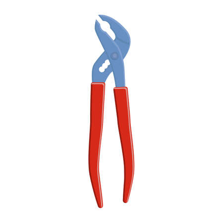 Adjustable pliers tool, colorful flat illustration. Vector.のイラスト素材