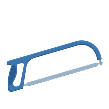 Hacksaw for metal tool, colorful flat illustration. Vectorのイラスト素材