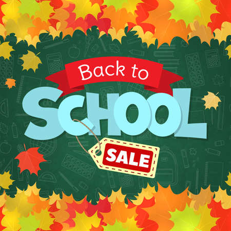 Back to school saleのイラスト素材