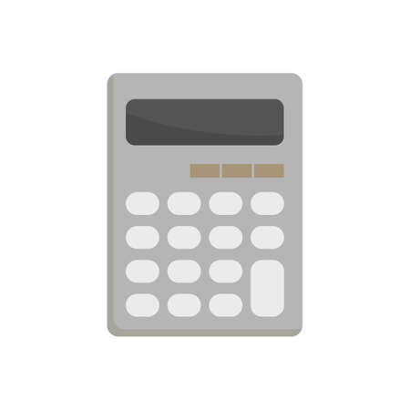 School electronic calculator, colorful flat icon Vectorのイラスト素材