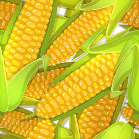 Seamless pattern of corncobsのイラスト素材