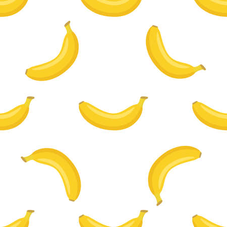 Seamless pattern of bananas, cartoon illustration. Vectorのイラスト素材