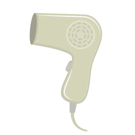 Hair dryer on white background, cartoon illustration. Vectorのイラスト素材