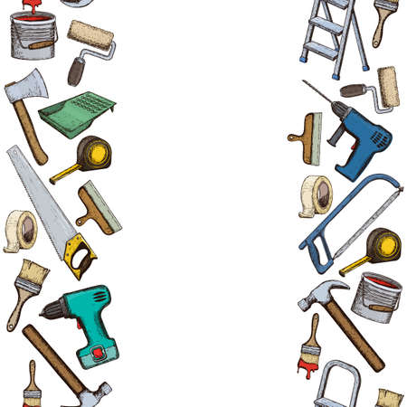 Set of building repair tools.のイラスト素材