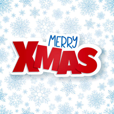 Christmas greeting card, Merry Xmas decorations. Vectorのイラスト素材