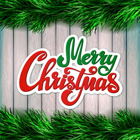 Christmas greeting card, Merry Xmas decorations. Vectorのイラスト素材