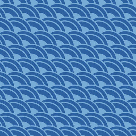 Abstract marine seamless pattern,  waves navy pattern. Vectorのイラスト素材