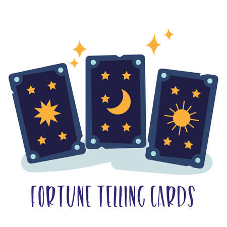 Magic witchcraft elements Fortune telling cards. Vectorのイラスト素材
