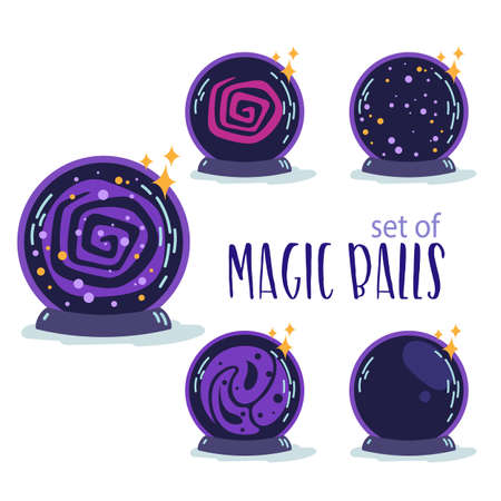 Magic witchcraft element - Set of Magic ball. Vectorのイラスト素材