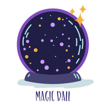 Magic witchcraft element - Magic ball with sparkles. Vectorのイラスト素材