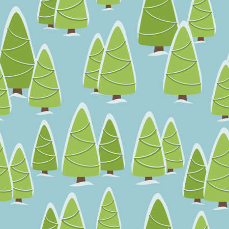 Christmas seamless background with Christmas trees. Vectorのイラスト素材