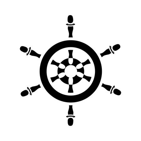 marine steering wheelのイラスト素材