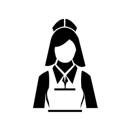 waitress woman iconのイラスト素材