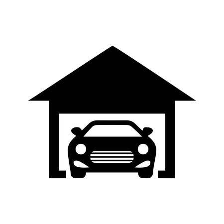 house garage iconのイラスト素材
