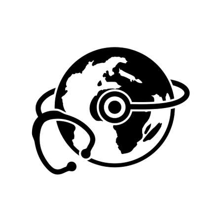 stethoscope and earthのイラスト素材