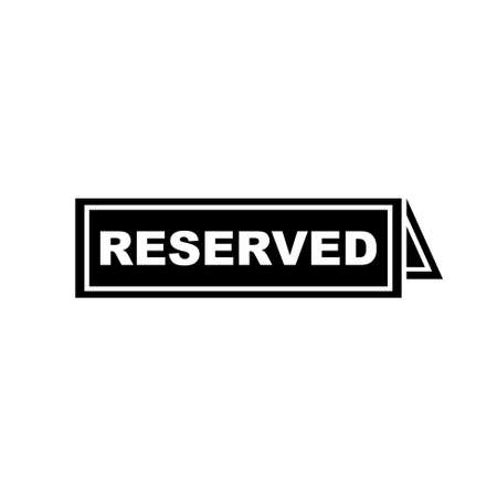 reserved sign  iconのイラスト素材
