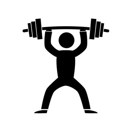 weight lifting buttonのイラスト素材