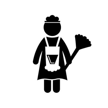 maid iconのイラスト素材