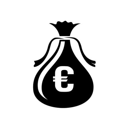 euro money bag  iconのイラスト素材